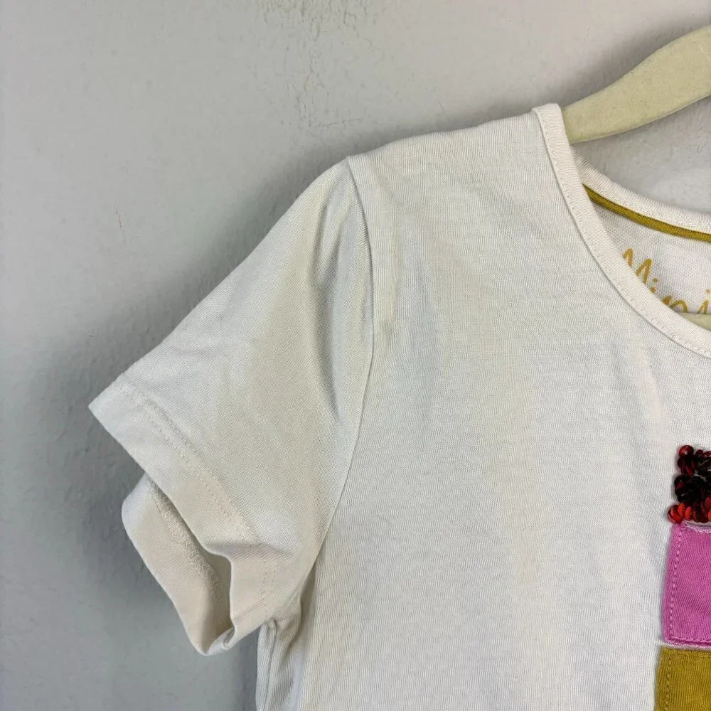 Mini Boden Sequin Bunny Tee 5-6